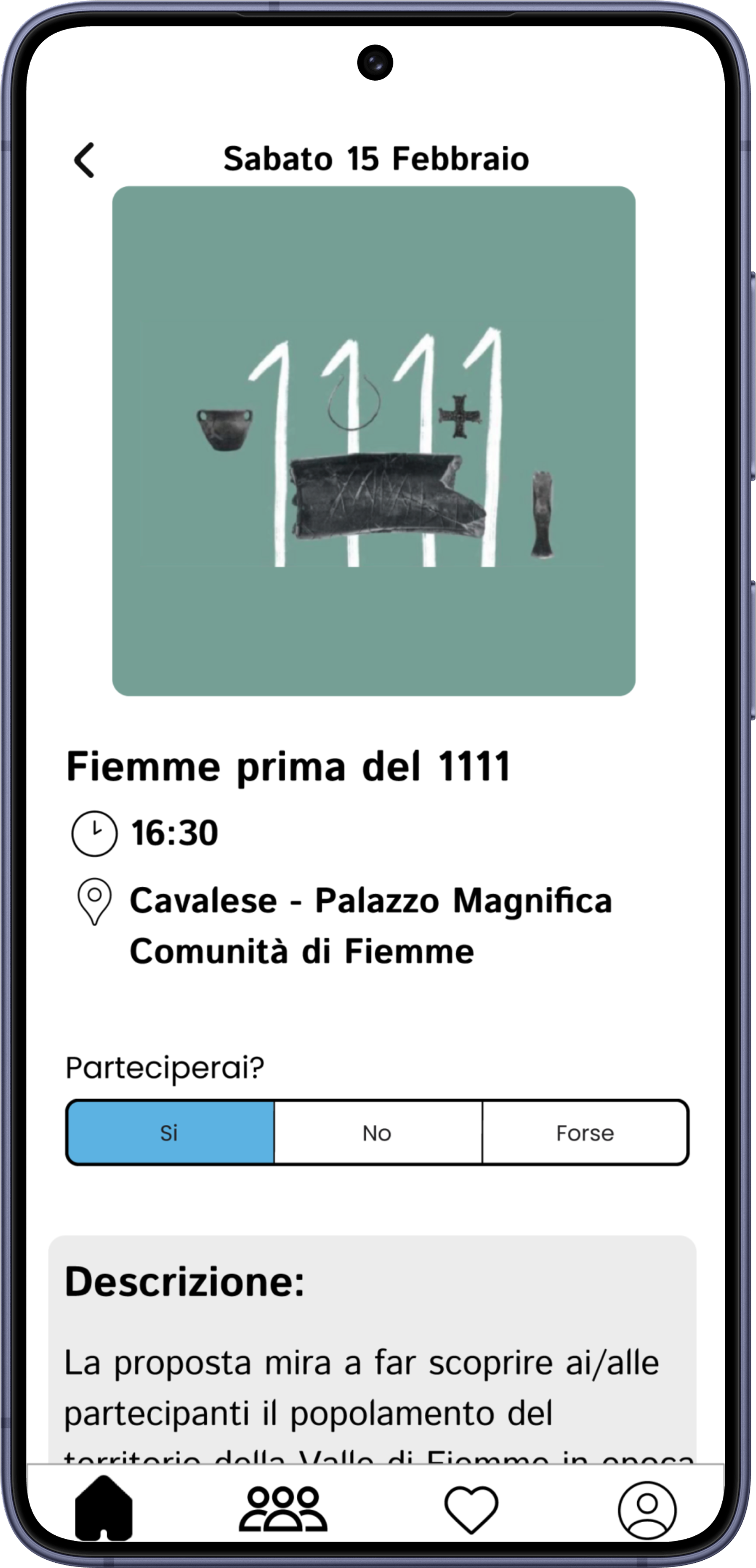 InValle — Event Details screen