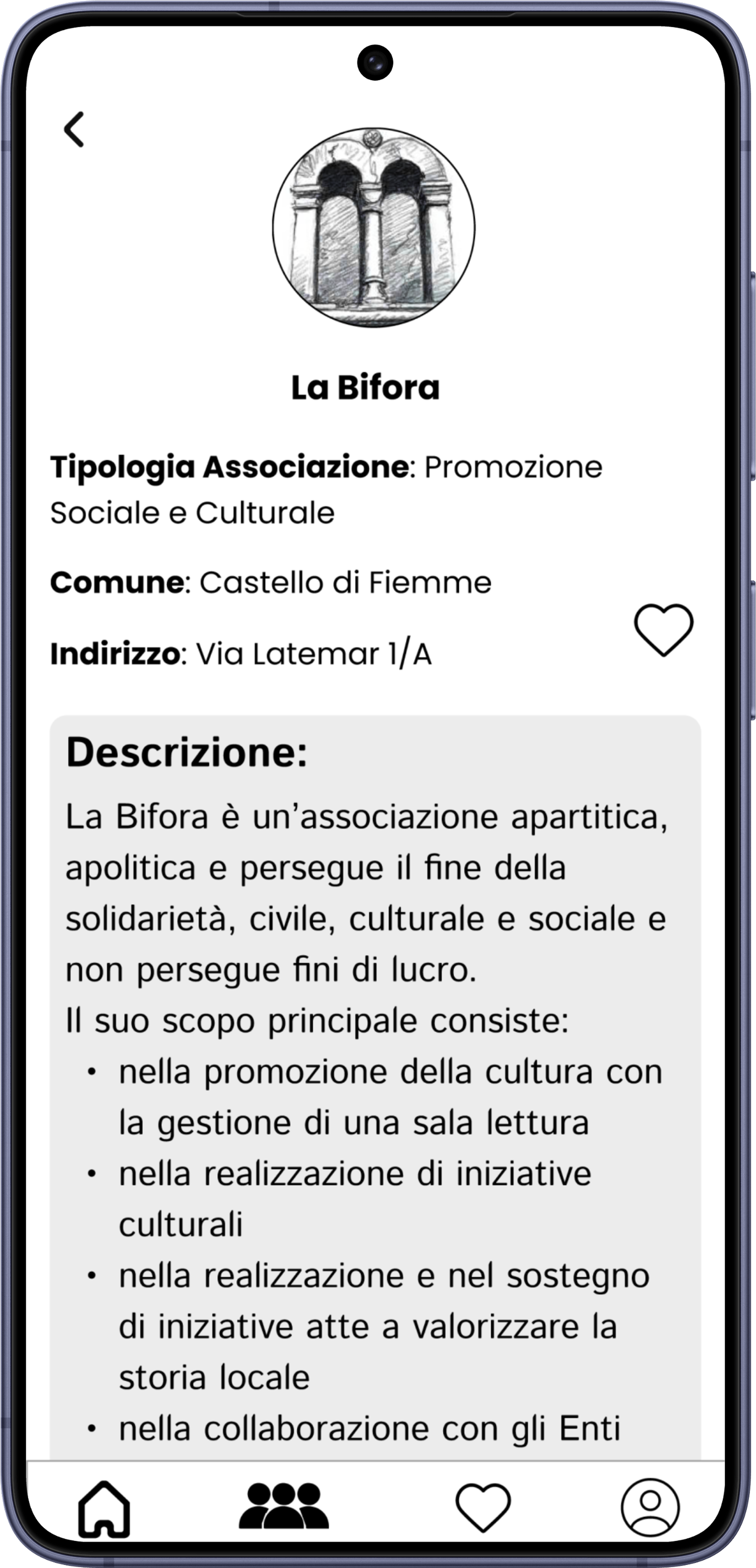 InValle — Association Details screen